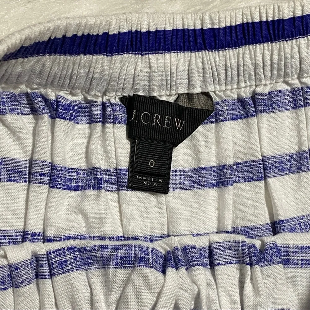 J.CREW Blue and White Striped Skirt - Picture 4 of 5